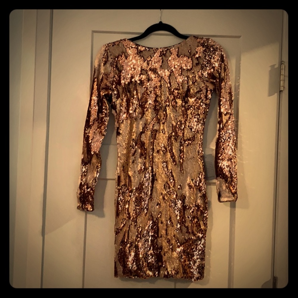 Rose gold sequin Cocktail dress